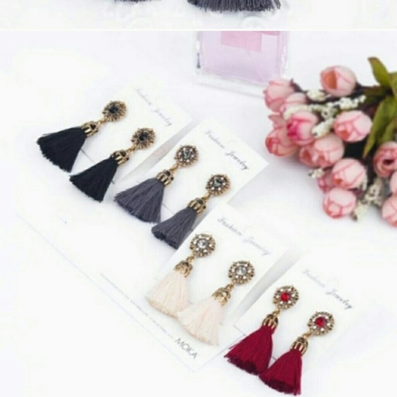 Fashion Earrings color gray - Picture 3 of 3